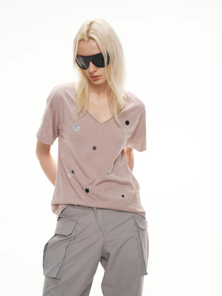 Mirror V-Neck Relaxed Tee