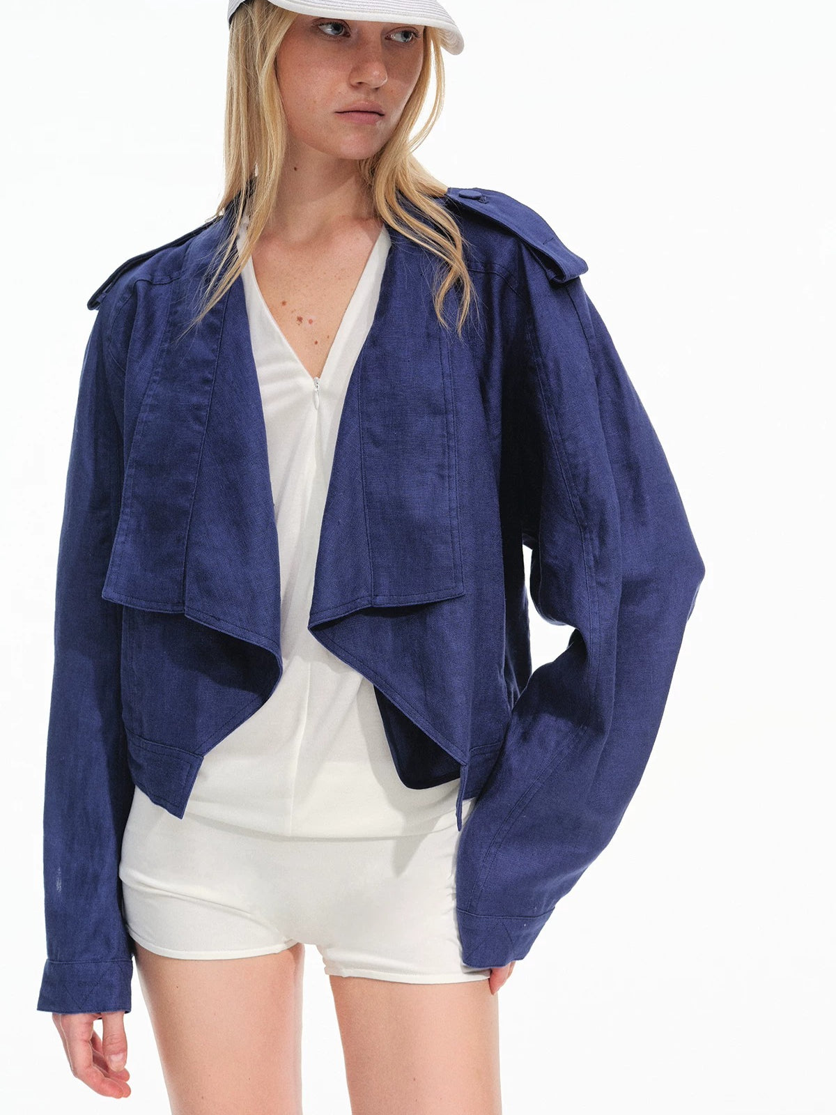 Linen Cropped Jacket