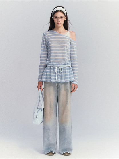 Shimmer Wide Leg Jeans