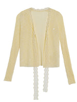 Lace Trim Knit Cover-Up