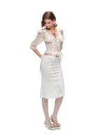 Sailor Collar Chiffon Blouse