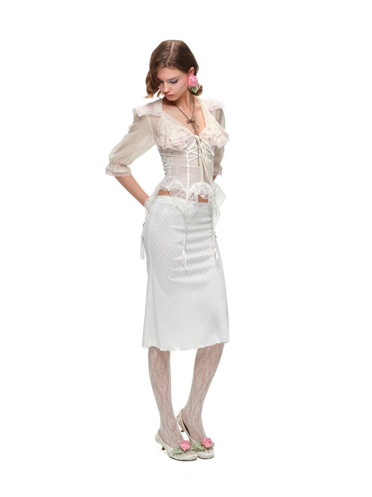 Sailor Collar Chiffon Blouse