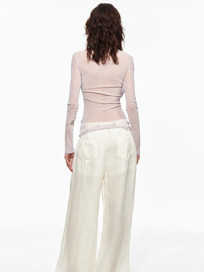 Ruched Lyocell Top