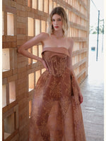 Collar Layered Tulle Mini Dress