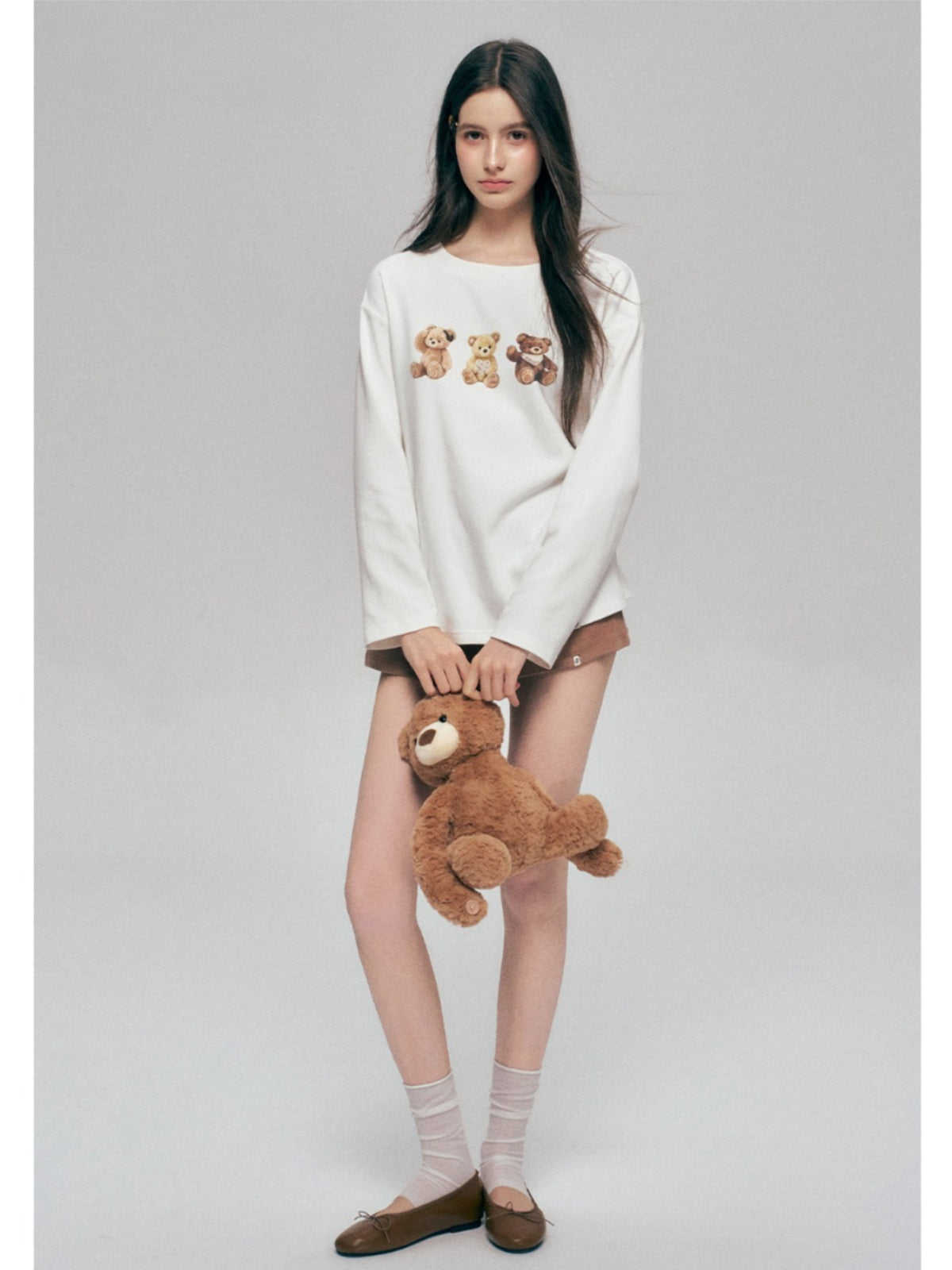 Bear Print Long Tee