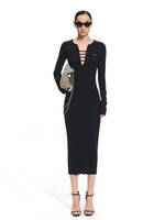 Trace Wool Blend Bodycon Dress