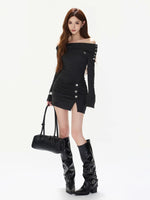One Shoulder Ruched Dress
