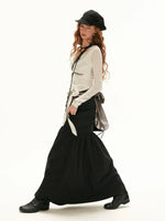 Layered Cross Tie Long Sleeve Top