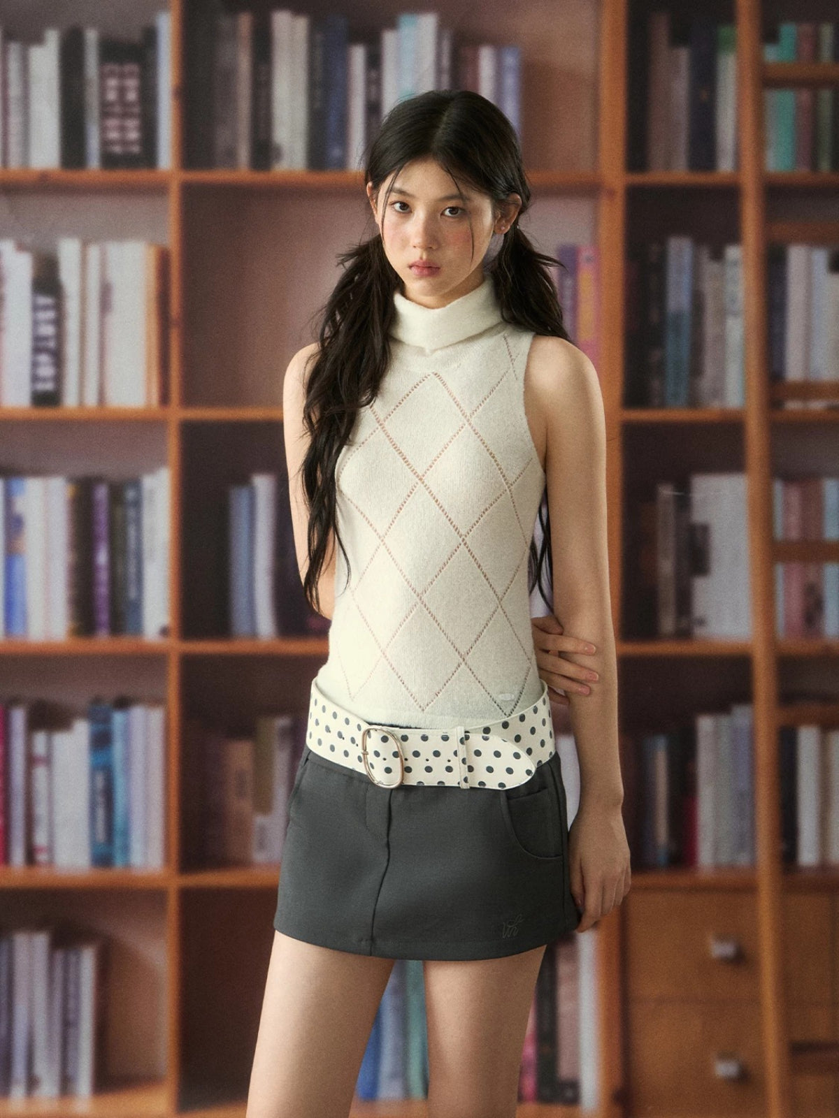 Layered V-Neck Knit Set