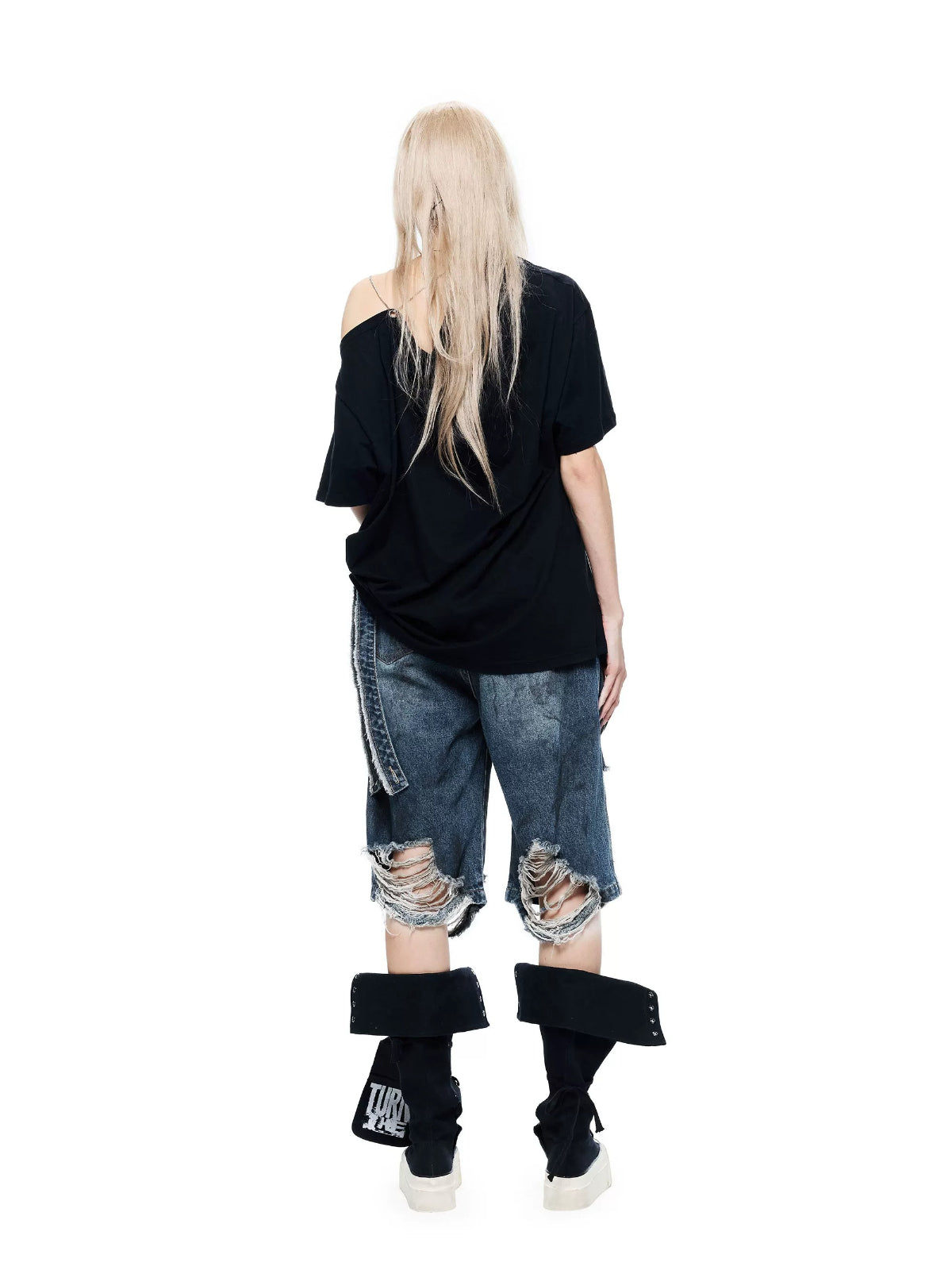 Grunge Distressed Bermuda Shorts