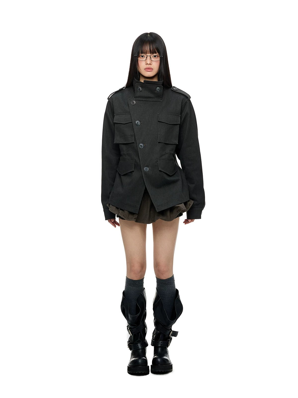 Vintage Utility Stand Collar Jacket