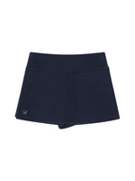 Faux-Layer Wool A-Line Skort