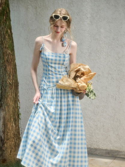 Lace Fake Two-Piece Pleated Patchwork Dress
