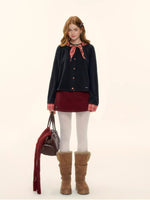 Wool Lace Layered Knit Top