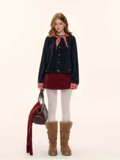 Wool Lace Layered Knit Top