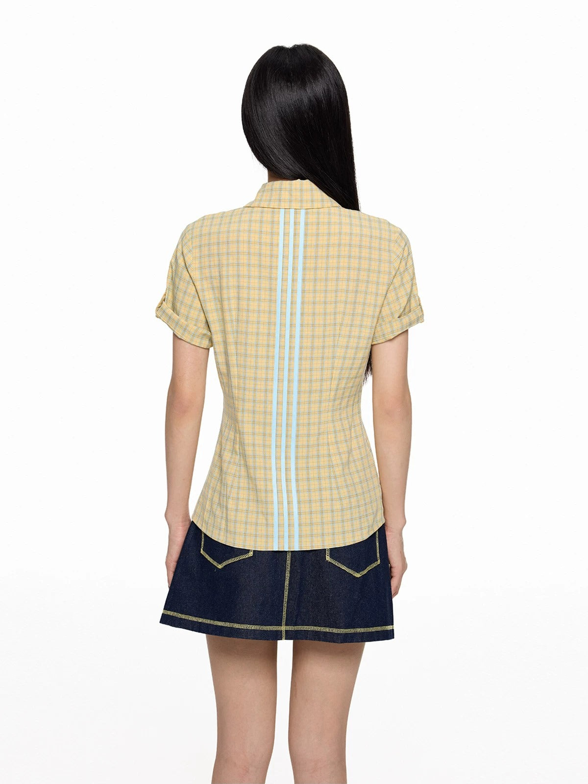 Plaid Slim Short Sleeve Shirt