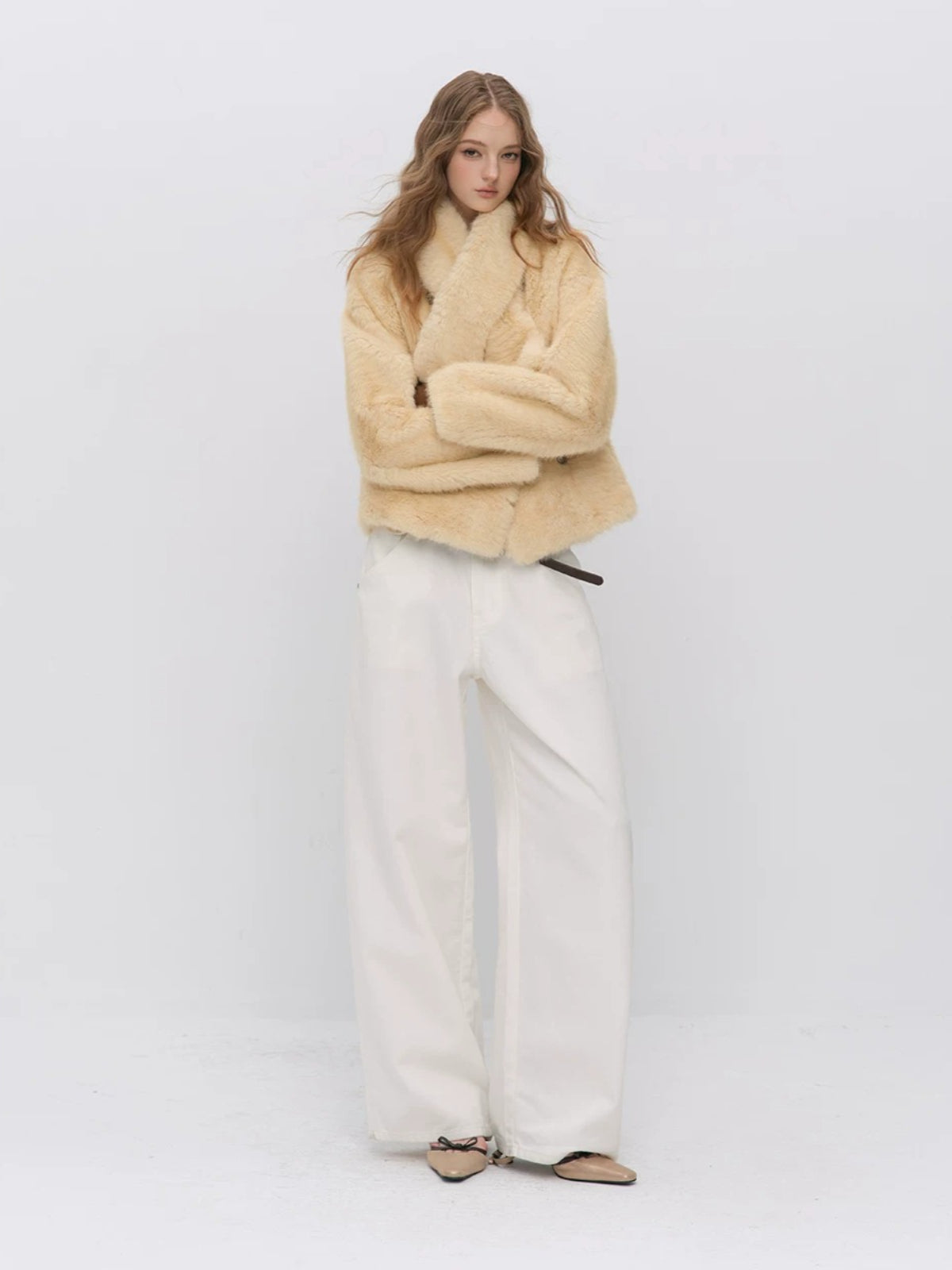 Double-Breasted Faux Fur Jack