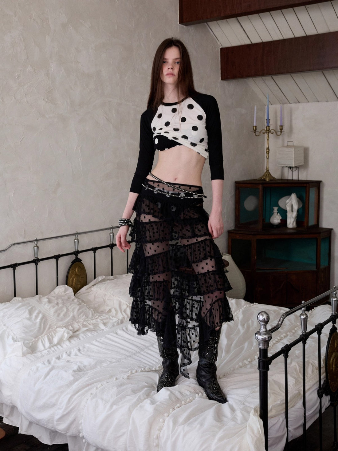 Polka Dot Raglan T-shirt