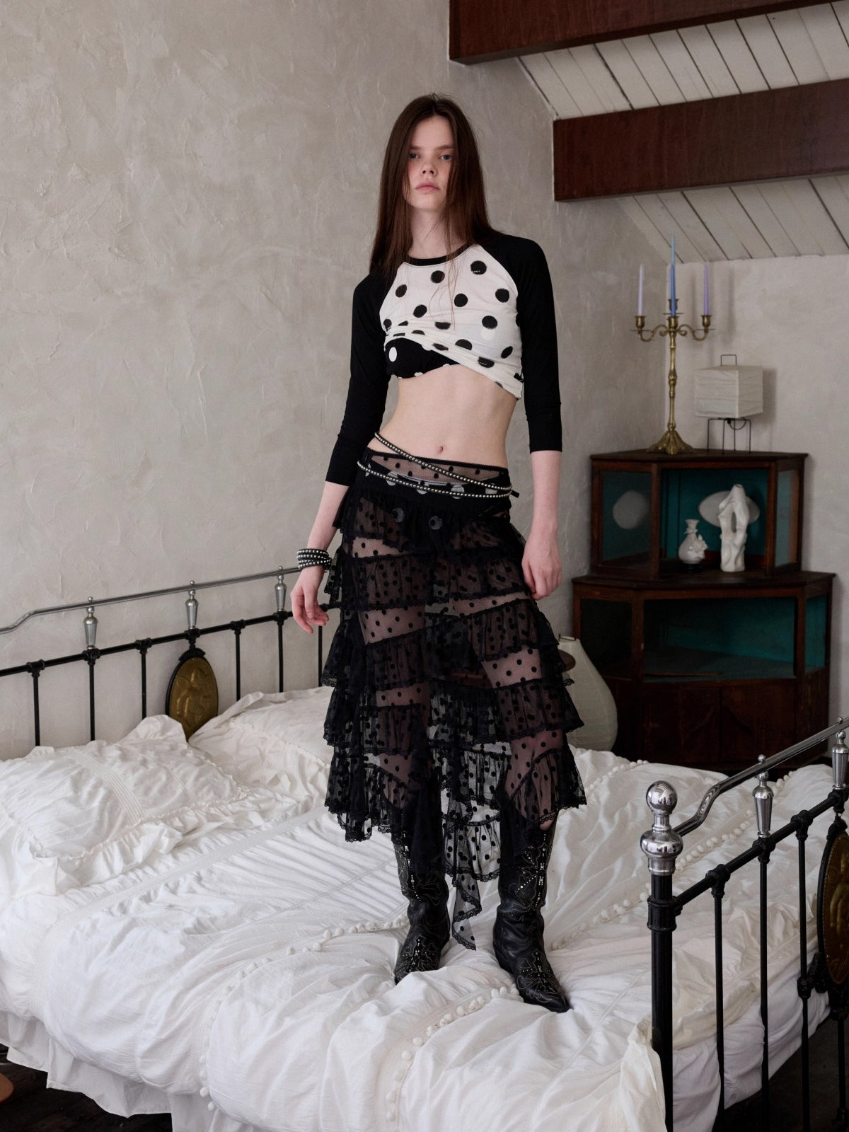 Polka Dot Raglan T-shirt