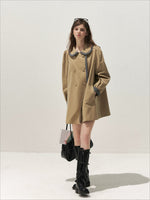 Plaid Peter Pan Trench Coat