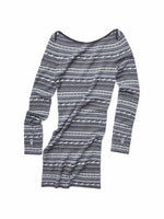 Fair Isle Off-Shoulder Jacquard Knit Dress