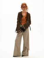 Wool Cropped Bell Sleeve Cardigan