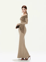 Mesh Shoulder Mermaid Dress