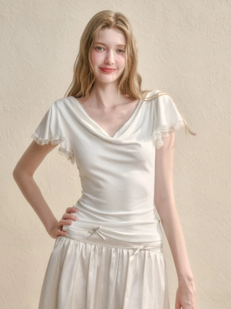 Basic "Cloud" V-neck Top