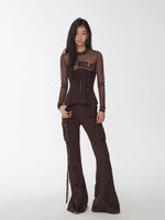 Suede Garter Corset Belt