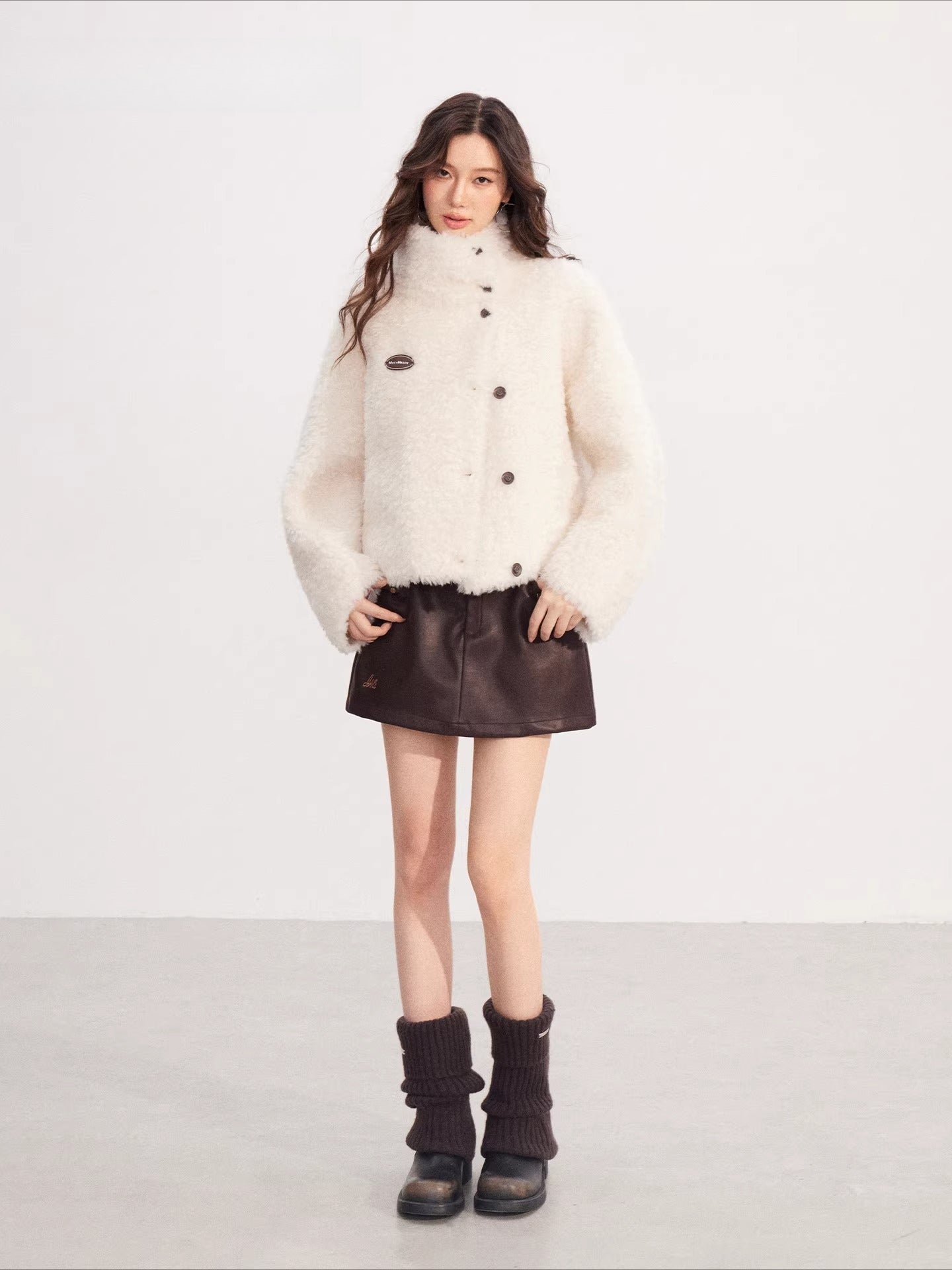 Shearling Stand Collar Jacket