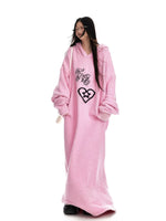 Hooded Plush Knit Dress