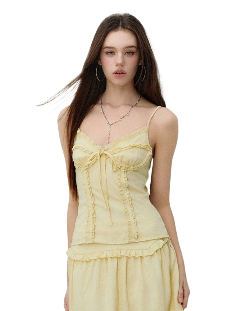 Butterfly Tie Tank Top &amp; Skirt Set