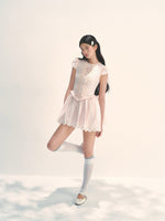 Pink Embroidered Waist - cinched Dress