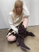 Cable Wool Brushed Sweater