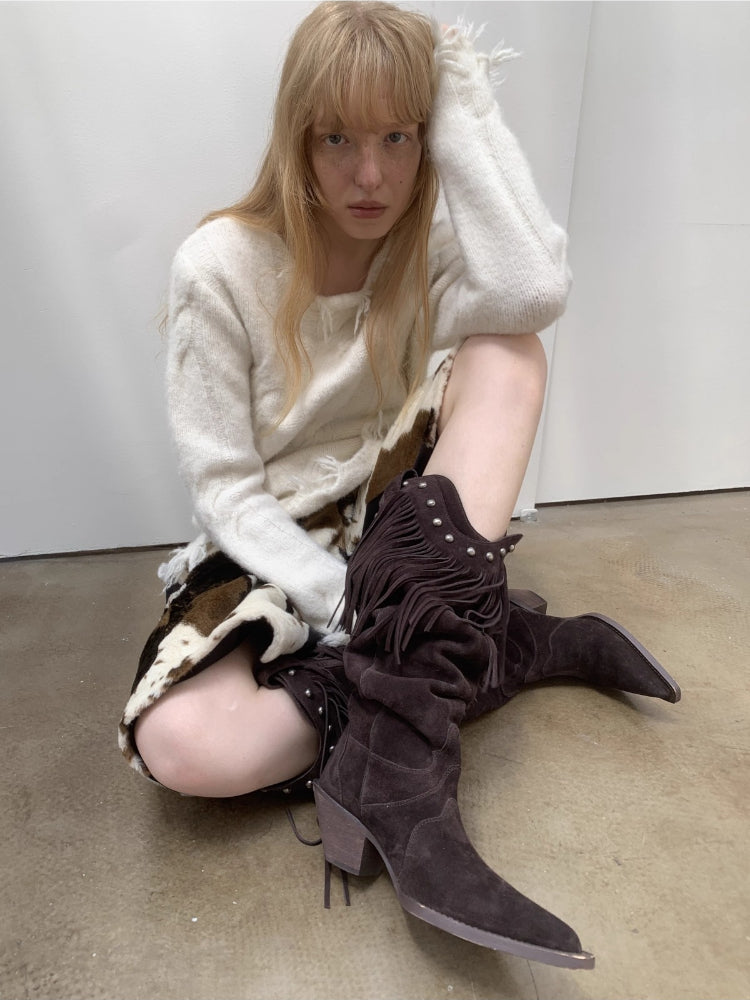 Cable Wool Brushed Sweater