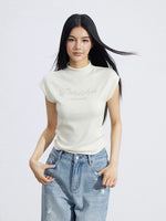 Rolled Hem Knit Top