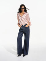 Dark Blue Straight Leg Jeans