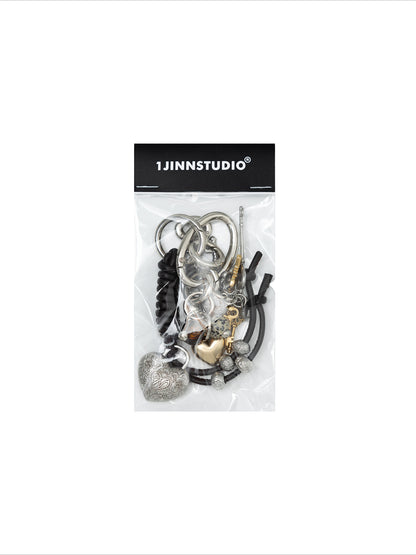 Natural Stone Heart Keychain