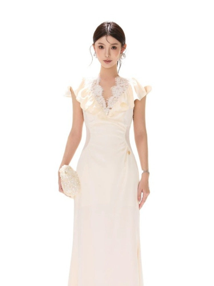 Cutout Lace Maxi Dress