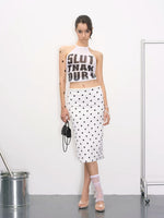 Letter Print Halter Knit Dress