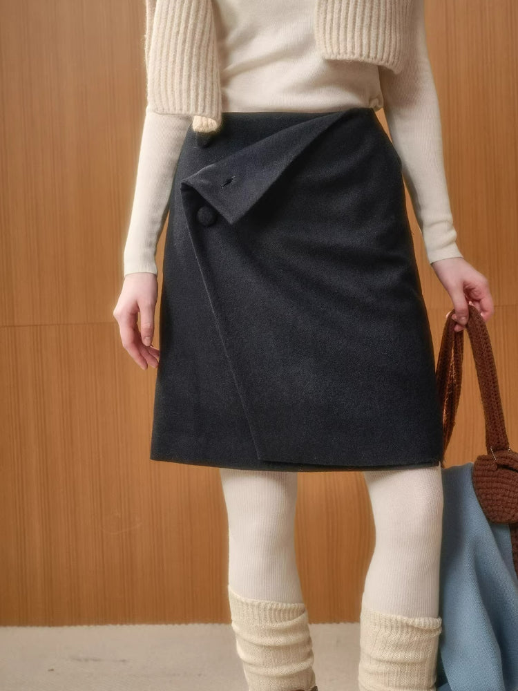 Soft Wool Blend Mini Skirt