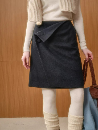 Soft Wool Blend Mini Skirt