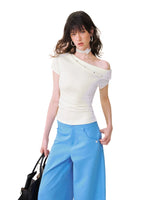 Airy Asym Tee Pants Set