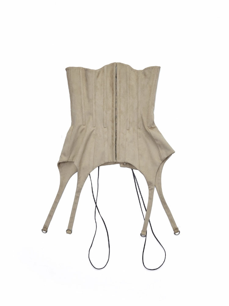Suede Garter Corset Belt