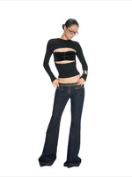 Cross Patchwork Knit Top