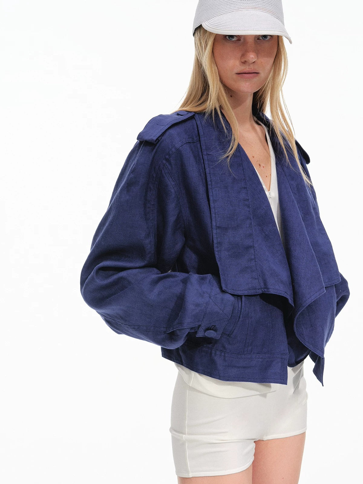 Linen Cropped Jacket