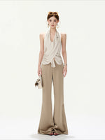 Cross-Drape Halter Top