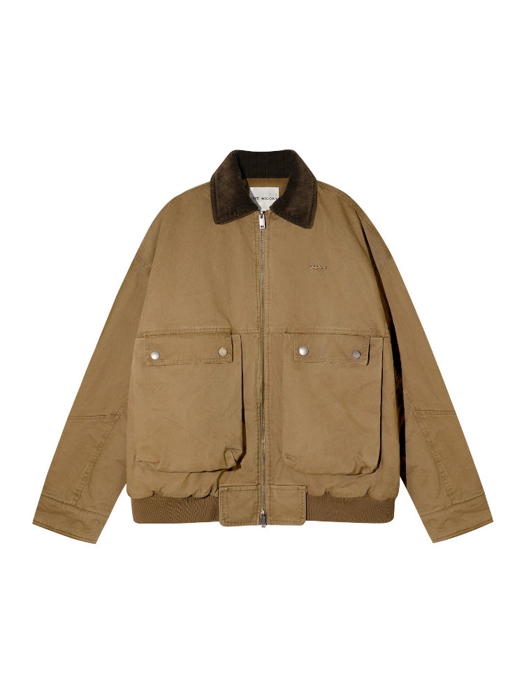 Corduroy Patchwork Barn Jacket