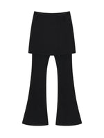 Layered Skort Flare Pants