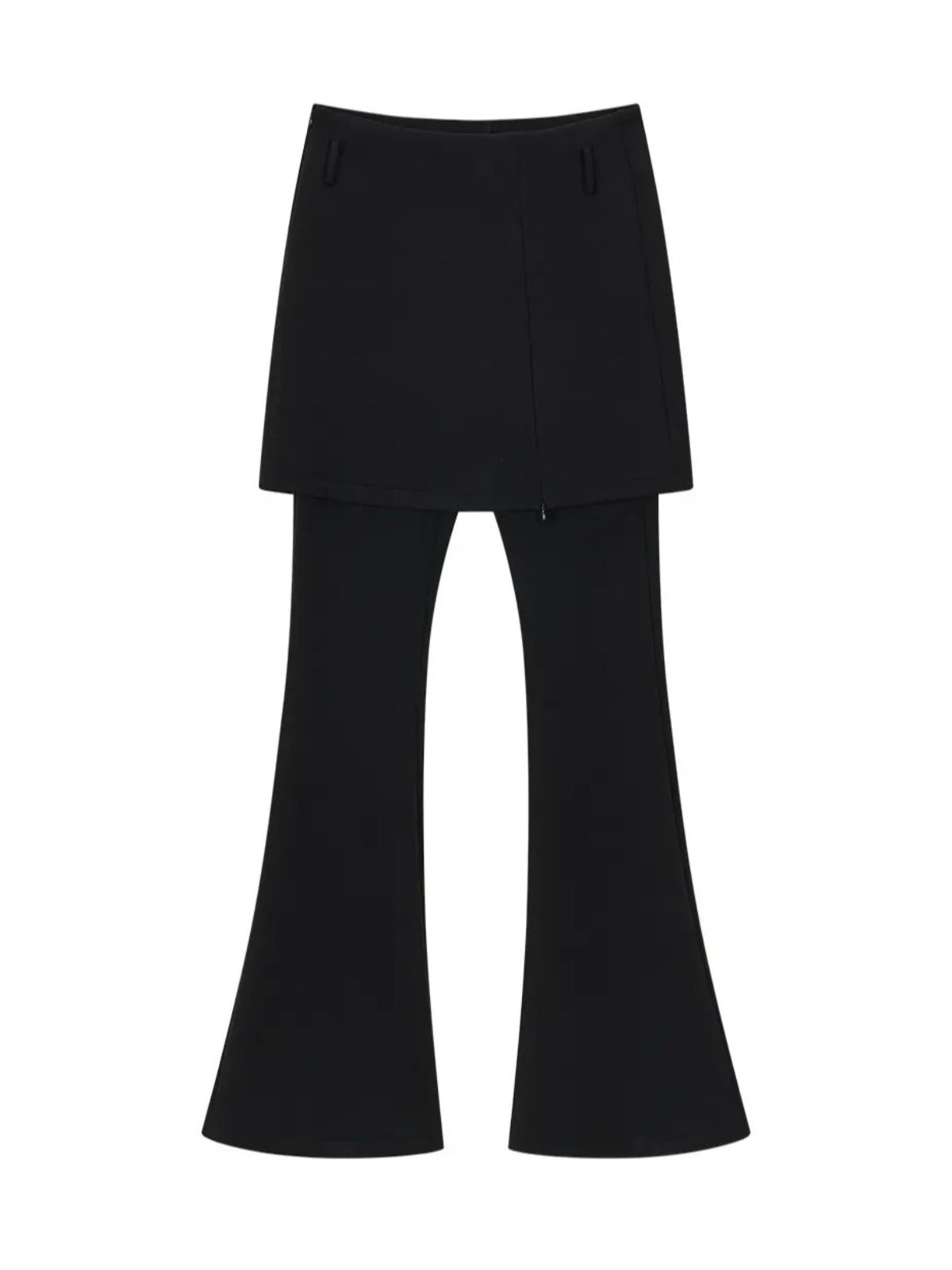 Layered Skort Flare Pants